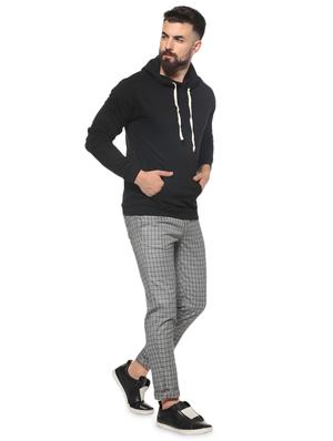 black solid hooded sweatshirt - 16574604 - Standard Image - 4