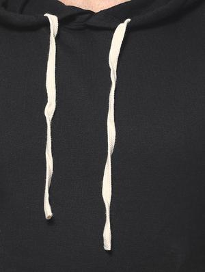 black solid hooded sweatshirt - 16574604 - Standard Image - 5