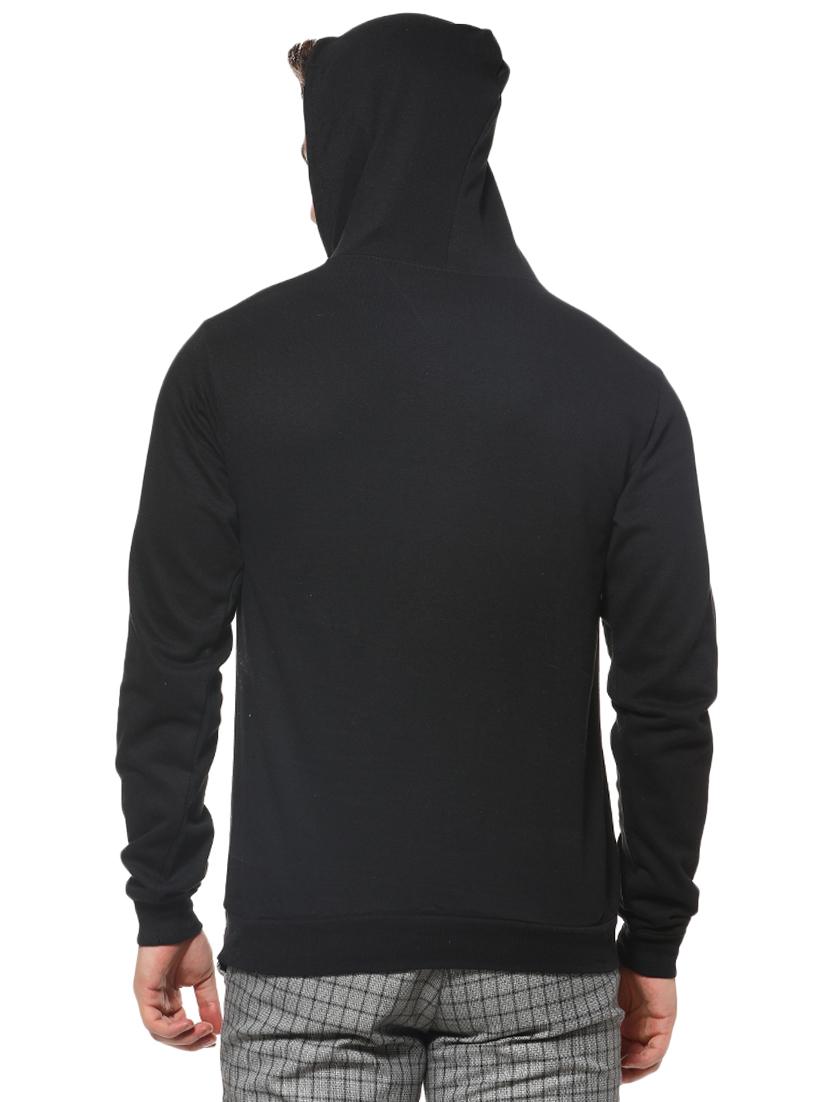 black solid hooded sweatshirt - 16574604 - Zoom Image - 3