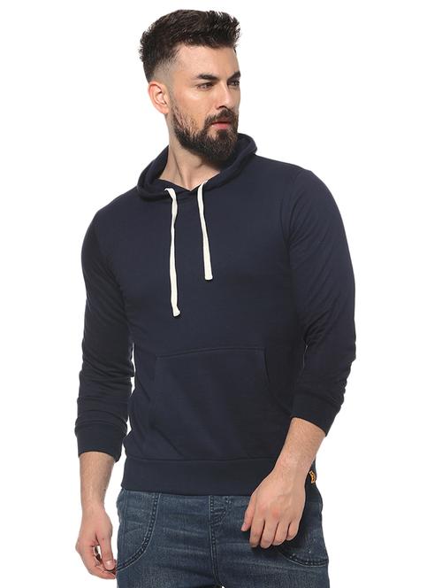 navy blue solid sweatshirt - 16574605 - Standard Image - 1