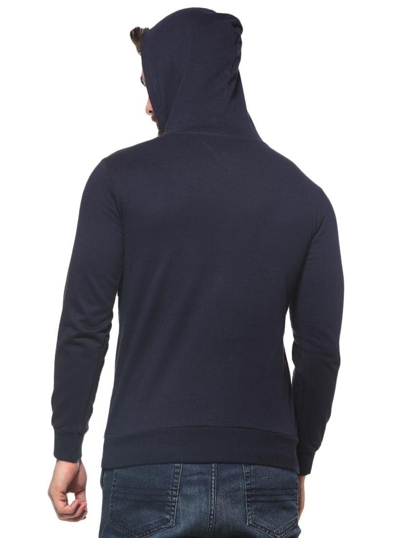 navy blue solid sweatshirt - 16574605 - Zoom Image - 3