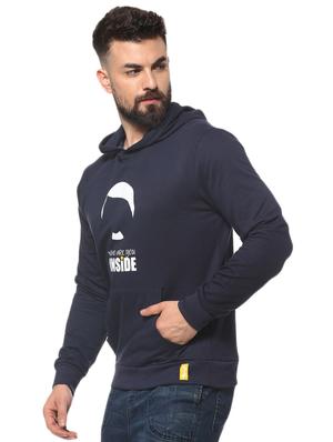 navy blue chest print sweatshirt - 16574607 - Standard Image - 2