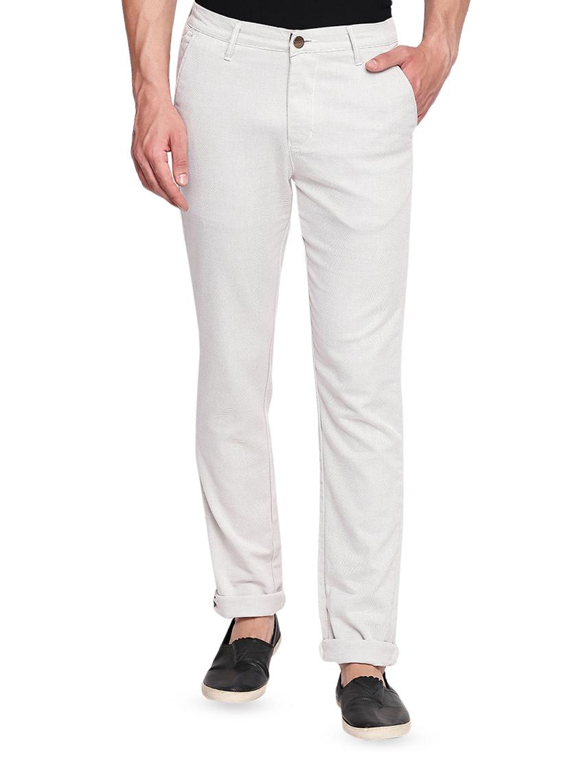 white printed chinos - 16574662 - Zoom Image - 1