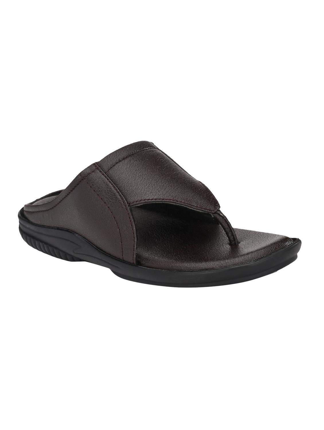 brown leatherette toe separator slippers - 16574841 - Zoom Image - 1