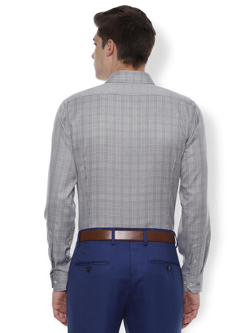 grey checkered formal shirt - 16574935 - Zoom Image - 2