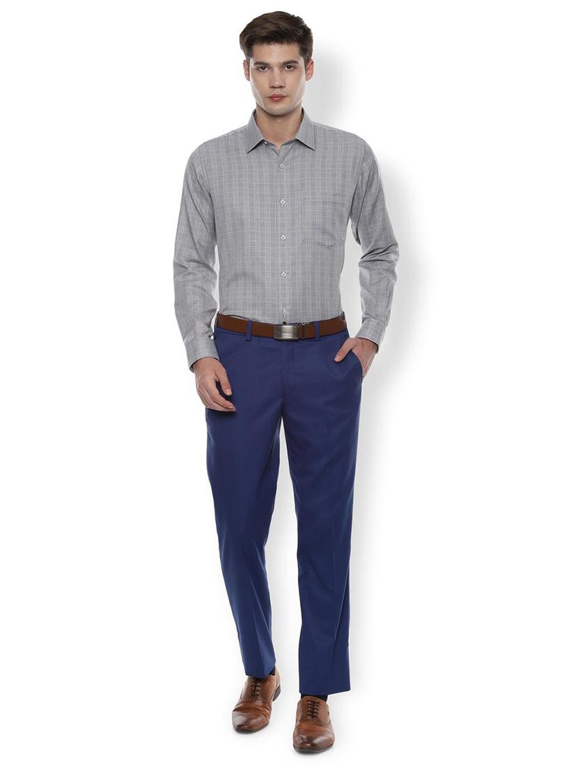 grey checkered formal shirt - 16574935 - Zoom Image - 3