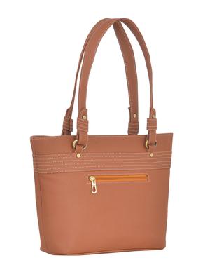 tan leatherette (pu) regular handbag - 16576009 - Standard Image - 2