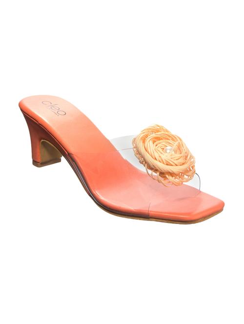 khadims orange slip on sandals - 16576269 - Standard Image - 1