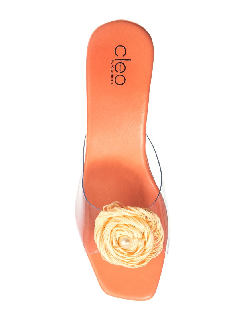 khadims orange slip on sandals - 16576269 - Zoom Image - 4