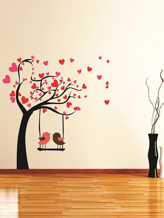 tree birds wall sticker for living room - 16576317 - Zoom Image - 1