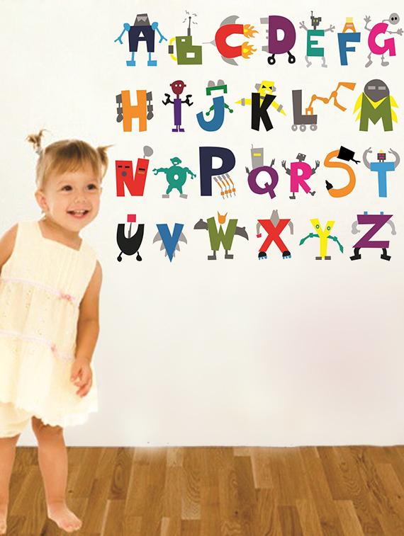 abcd wall sticker for living room - 16576320 - Zoom Image - 2