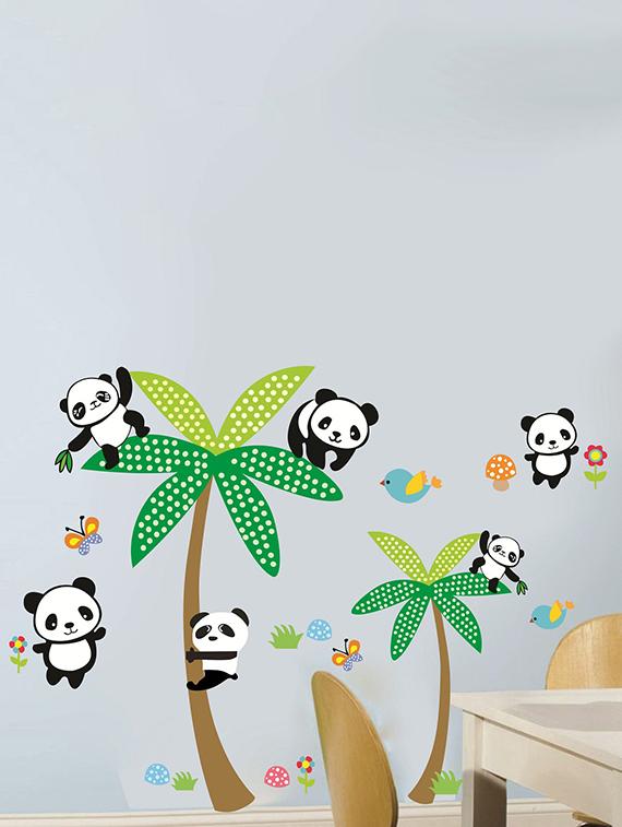 tree panda wall sticker for living room - 16576327 - Zoom Image - 2