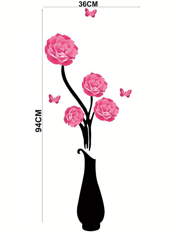 flower pot wall sticker for living room - 16576331 - Zoom Image - 3