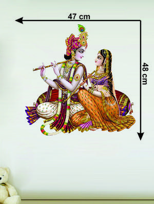 radha krishna wall sticker for living room - 16576367 - Standard Image - 3