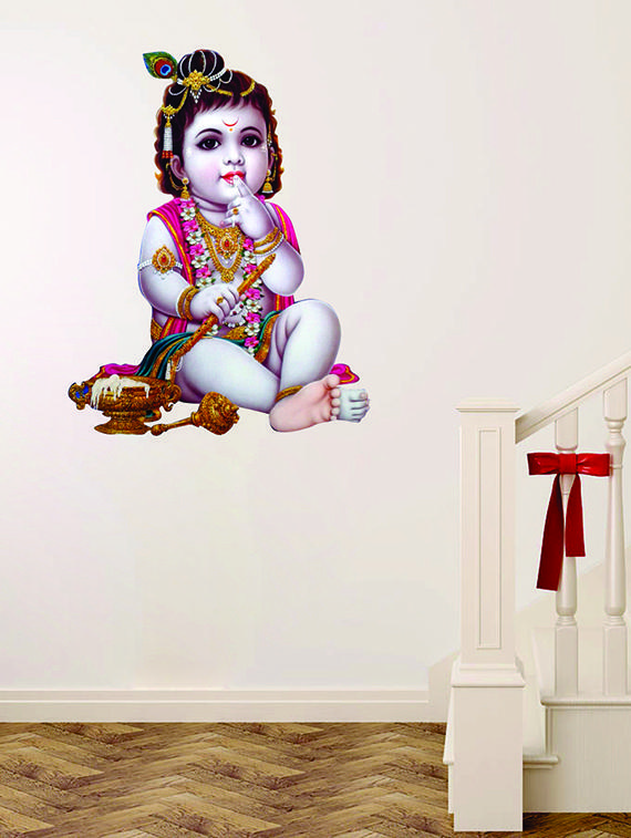 bal krishna wall sticker for living room - 16576371 - Zoom Image - 2