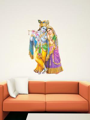 radha krishna wall sticker for living room - 16576404 - Standard Image - 2