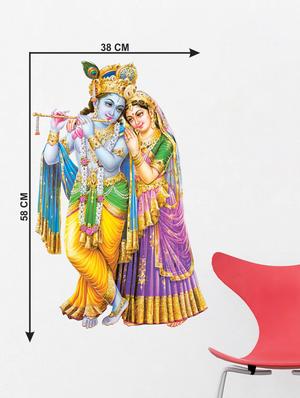radha krishna wall sticker for living room - 16576404 - Standard Image - 3