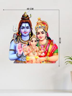 shiv parvati ganeshji wall sticker & decal - 16576405 - Standard Image - 3