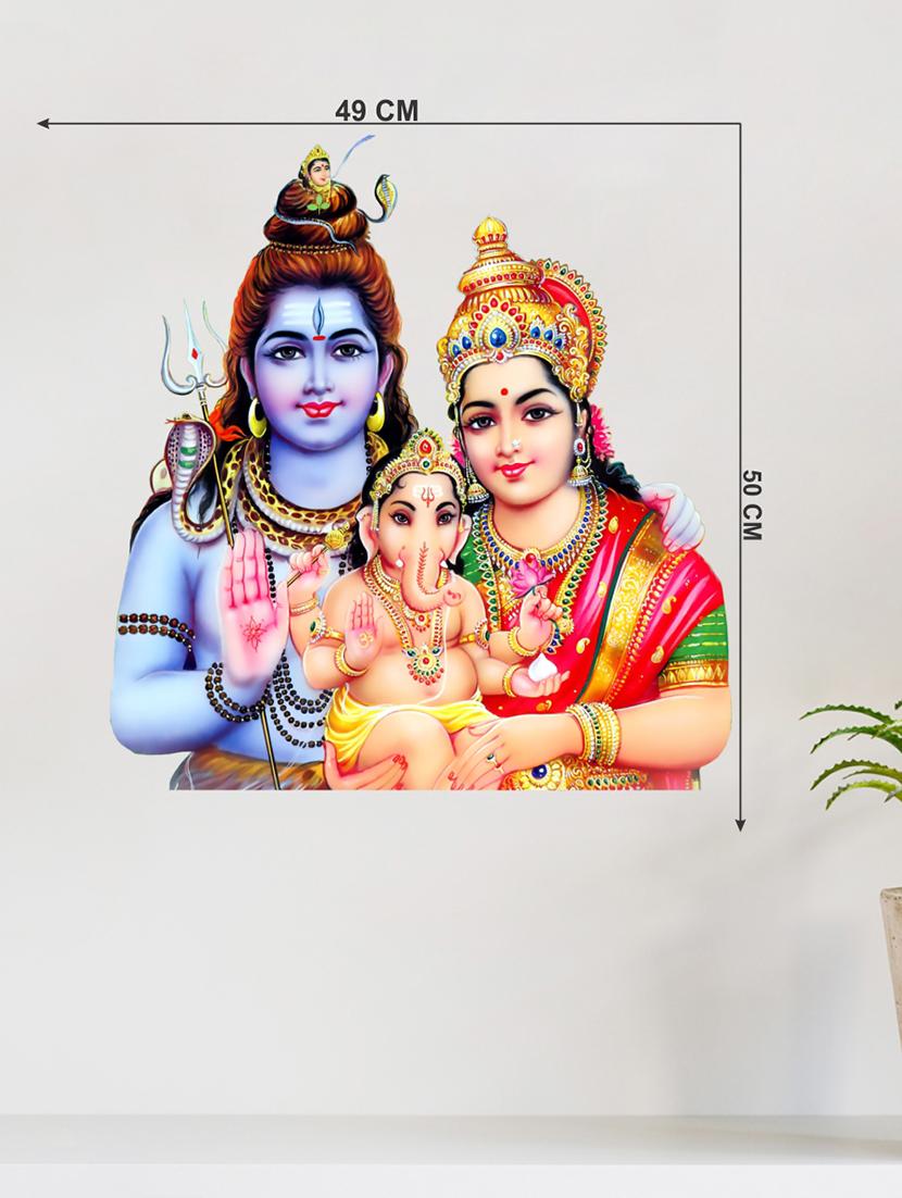 shiv parvati ganeshji wall sticker & decal - 16576405 - Zoom Image - 3