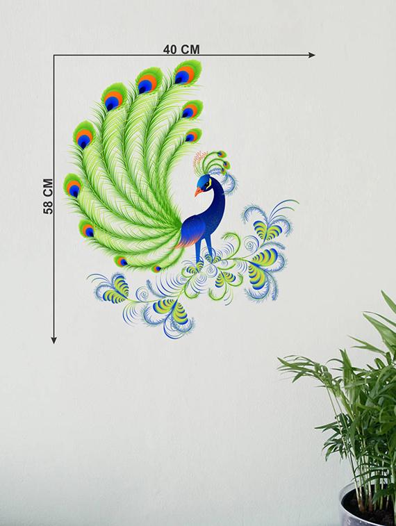 peacock feather wall sticker & decal - 16576421 - Zoom Image - 2