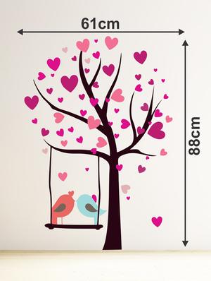 tree with birds couple wall sticker & decal - 16576427 - Standard Image - 3