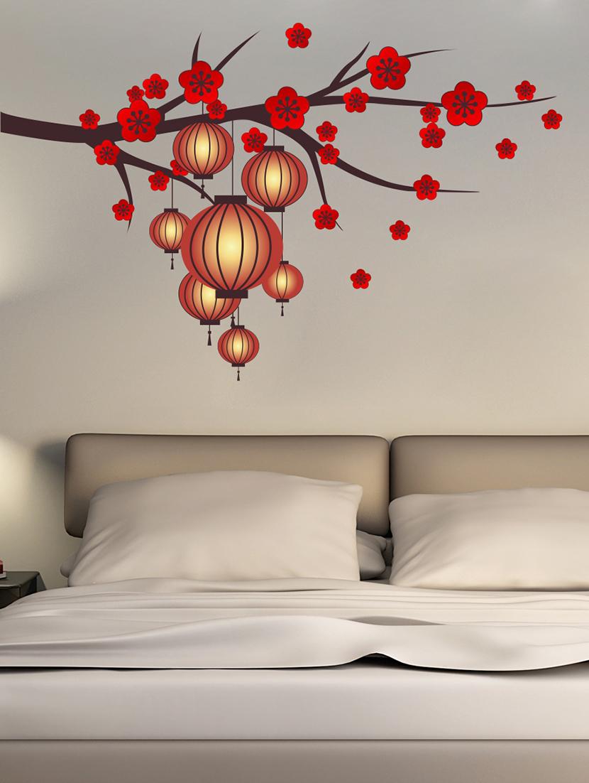 tree with lantern wall sticker & decal - 16576429 - Zoom Image - 2