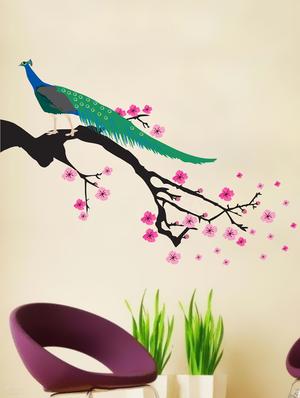 tree with peacock wall sticker & decal - 16576430 - Standard Image - 2