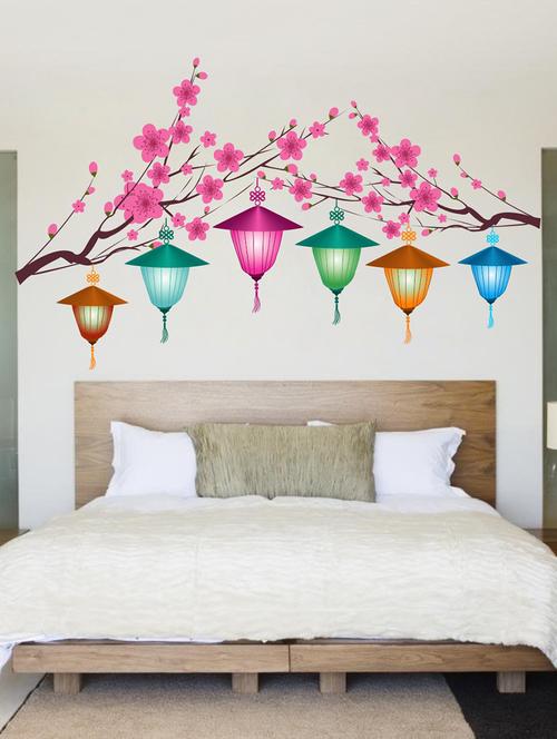   tree with lantern wall sticker & decal  - 16576434 -  Standard Image - 0