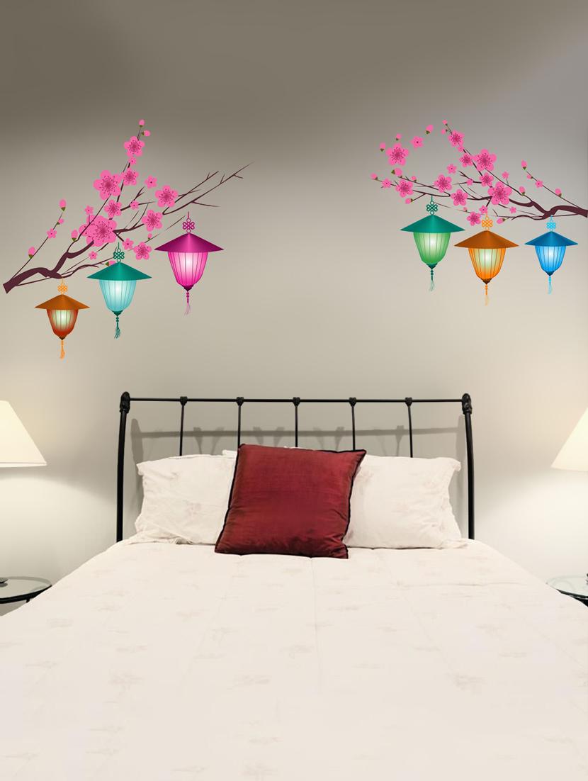 tree with lantern wall sticker & decal - 16576434 - Zoom Image - 2