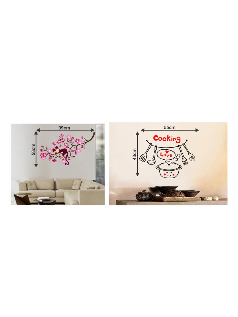 monkey tree & cooking combo wall sticker & decal - 16576490 - Zoom Image - 3