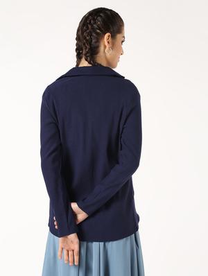 lapel neck formal blazer - 16576491 - Standard Image - 4