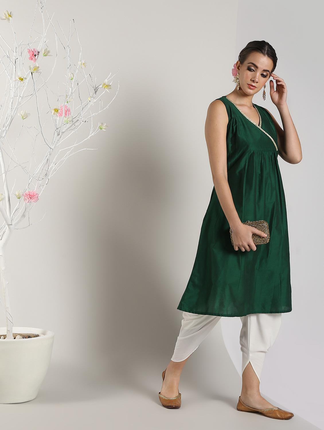 solid dhoti salwar - 16576610 - Zoom Image - 1