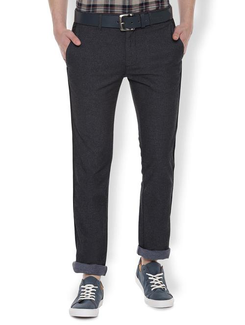 navy blue textured chinos - 16577244 - Very Small Image - 1