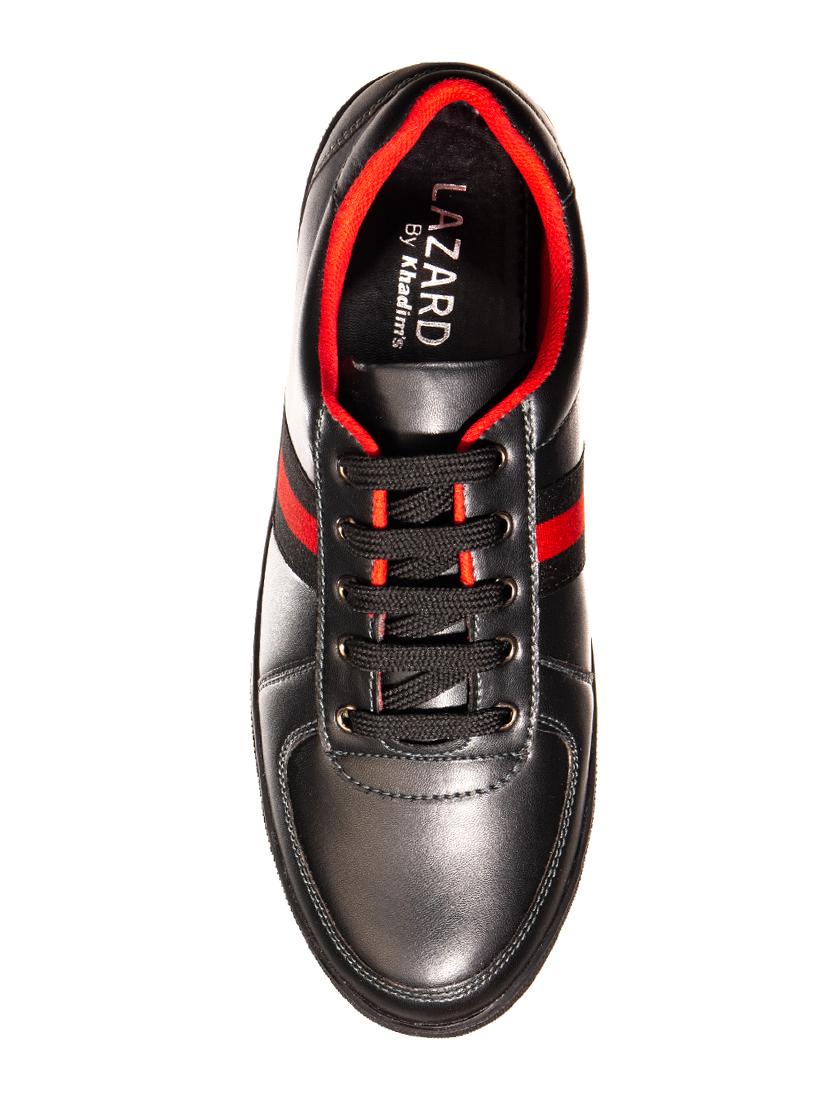 black leatherette lace up sneakers - 16577467 - Zoom Image - 4