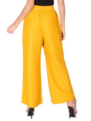 tie front solid palazzo - 16578011 - Standard Image - 3
