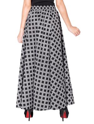 high rise checkered a-line skirt - 16578064 - Standard Image - 3