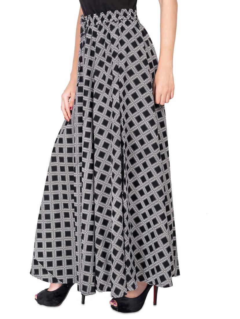 high rise checkered a-line skirt - 16578064 - Zoom Image - 2