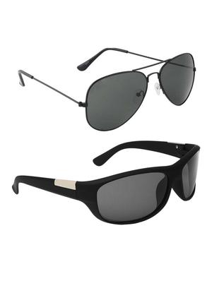 royalmede set of 2 aviator & wrap around sunglasses - 16578092 - Standard Image - 2