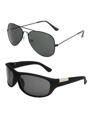 royalmede set of 2 aviator & wrap around sunglasses - 16578092 - Standard Image - 3
