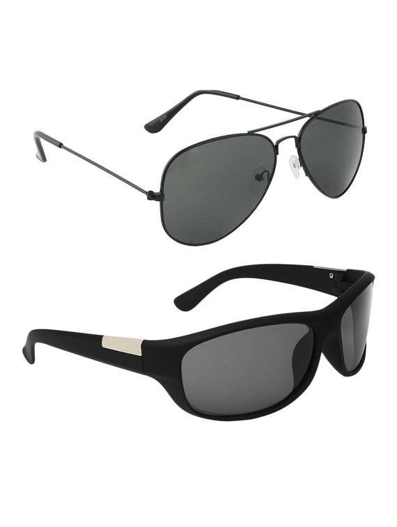 royalmede set of 2 aviator & wrap around sunglasses - 16578092 - Zoom Image - 2
