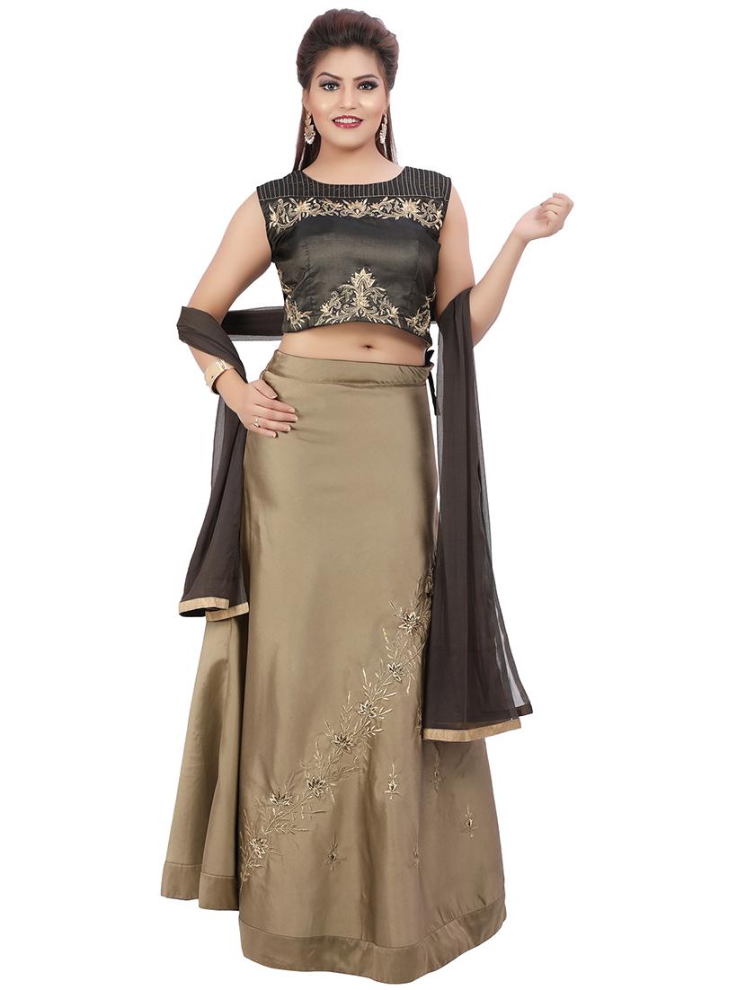 embroidered lehenga choli with dupatta set - 16579054 - Zoom Image - 1