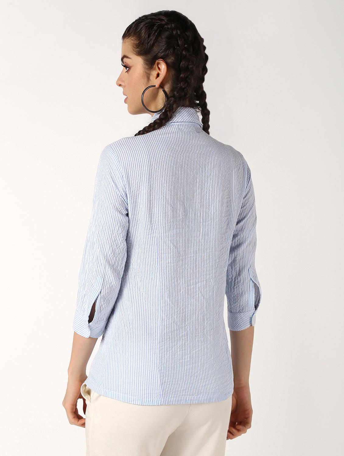 floral applique striped shirt - 16579110 - Zoom Image - 4