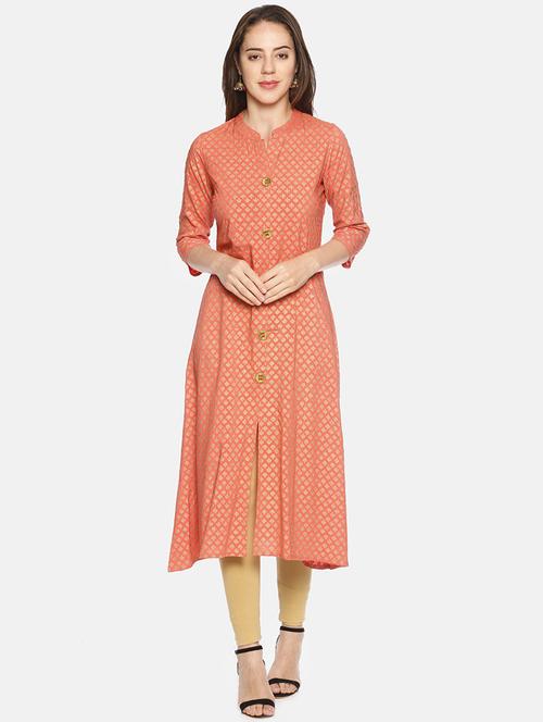 pastel a-line kurta - 16579592 - Standard Image - 1