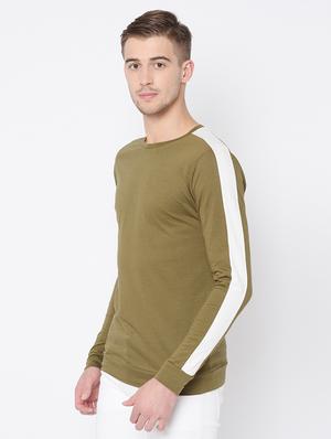 olive green taped sweatshirt - 16579625 - Standard Image - 2