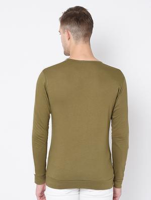 olive green taped sweatshirt - 16579625 - Standard Image - 3