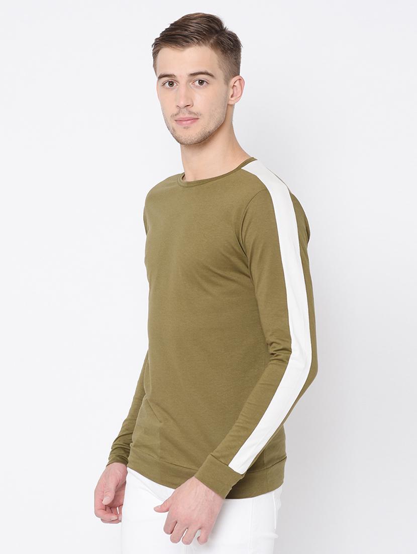 olive green taped sweatshirt - 16579625 - Zoom Image - 2