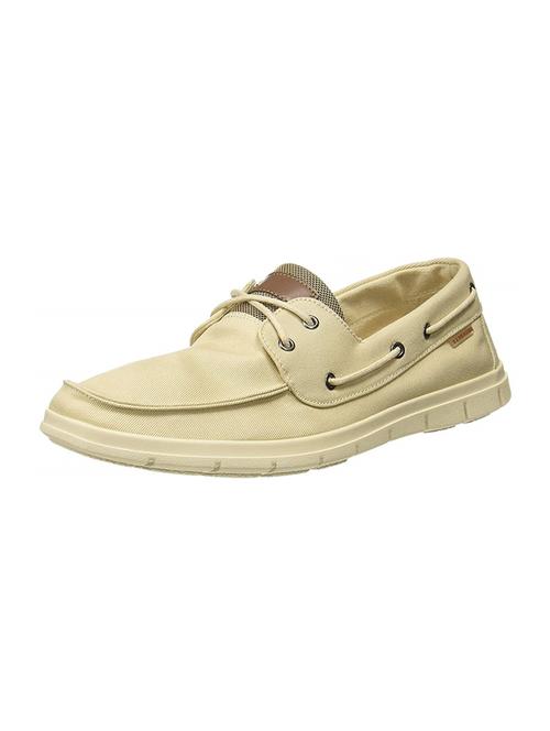 beige canvas slip on boatshoes - 16580960 - Very Small Image - 1