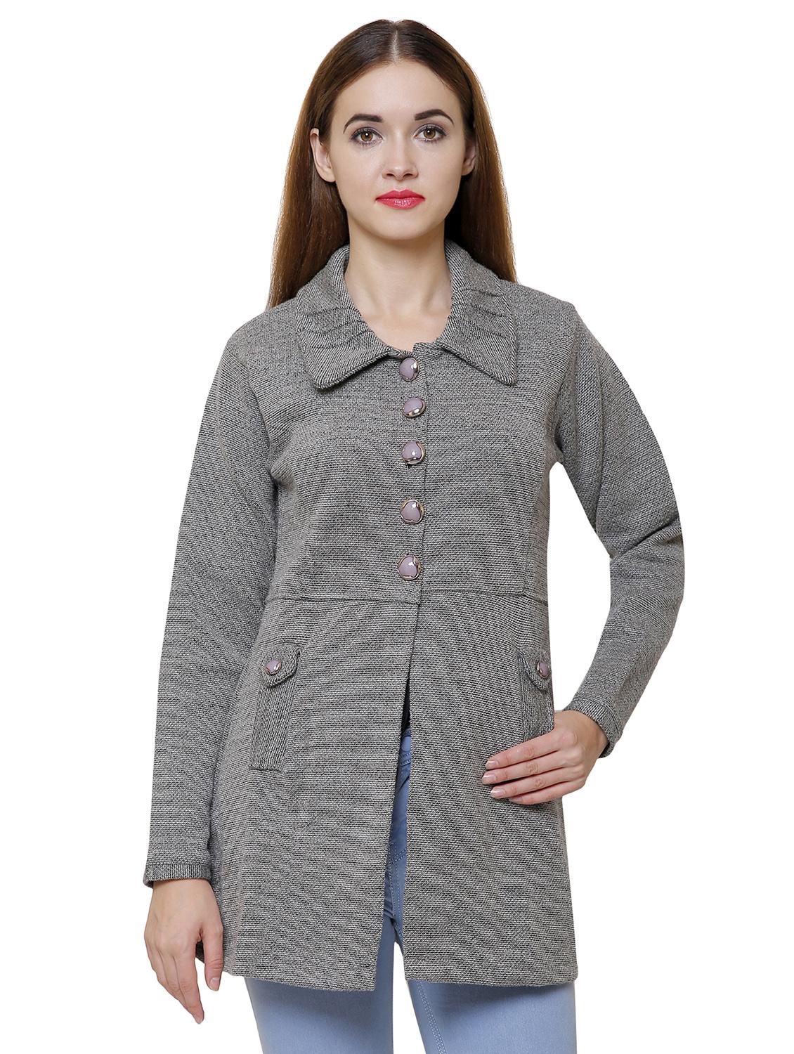 shirt neck pocket slit cardigan - 16581383 - Zoom Image - 1