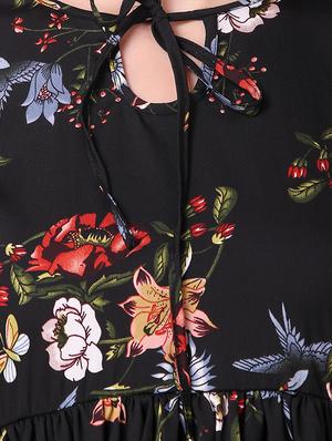tie up neck bell sleeved top - 16581524 - Standard Image - 5