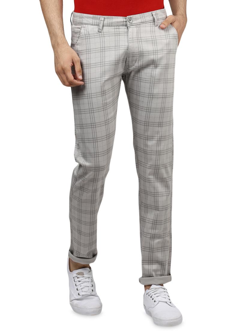 beige checkered chinos - 16584171 - Zoom Image - 1